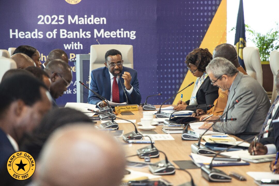 GOVERNOR DR JOHNSON PANDIT ASIAMA HOLDS MAIDEN HEADS OF BANKS MEETING