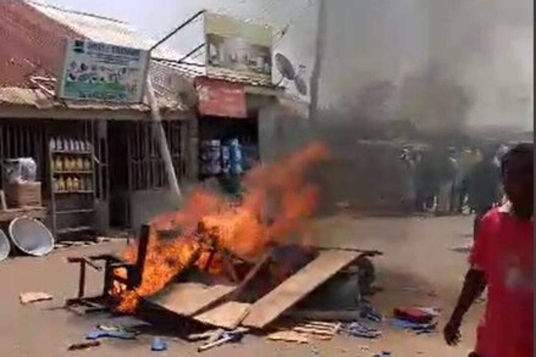 Ashanti Minister’s backyard on fire …as irate NDC supporters storm Mampong NDC office, burn items