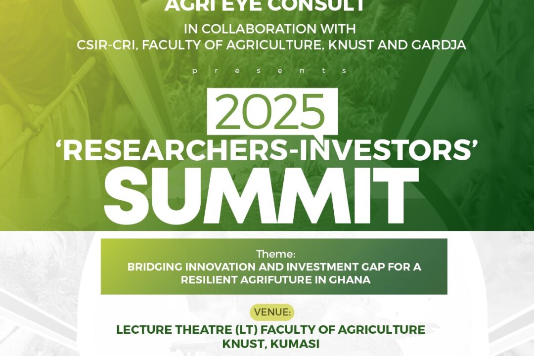 AGRI Eye Consult to host Maiden Agricultural ‘Researchers-Investors’ summit in Kumasi