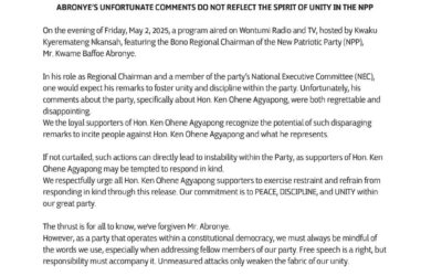 Statement:We’ve forgiven Mr.Abronye-Ken Agyapong ‘s campaign declares