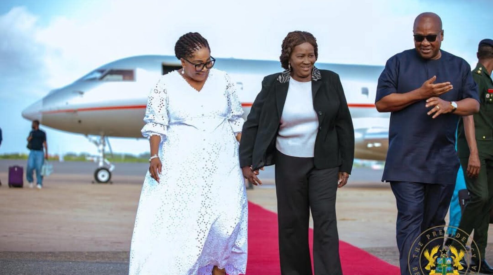 Prof. Jane Opoku-Agyemang arrives home after full recovery