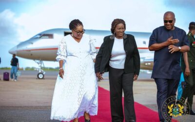 Prof. Jane Opoku-Agyemang arrives home after full recovery