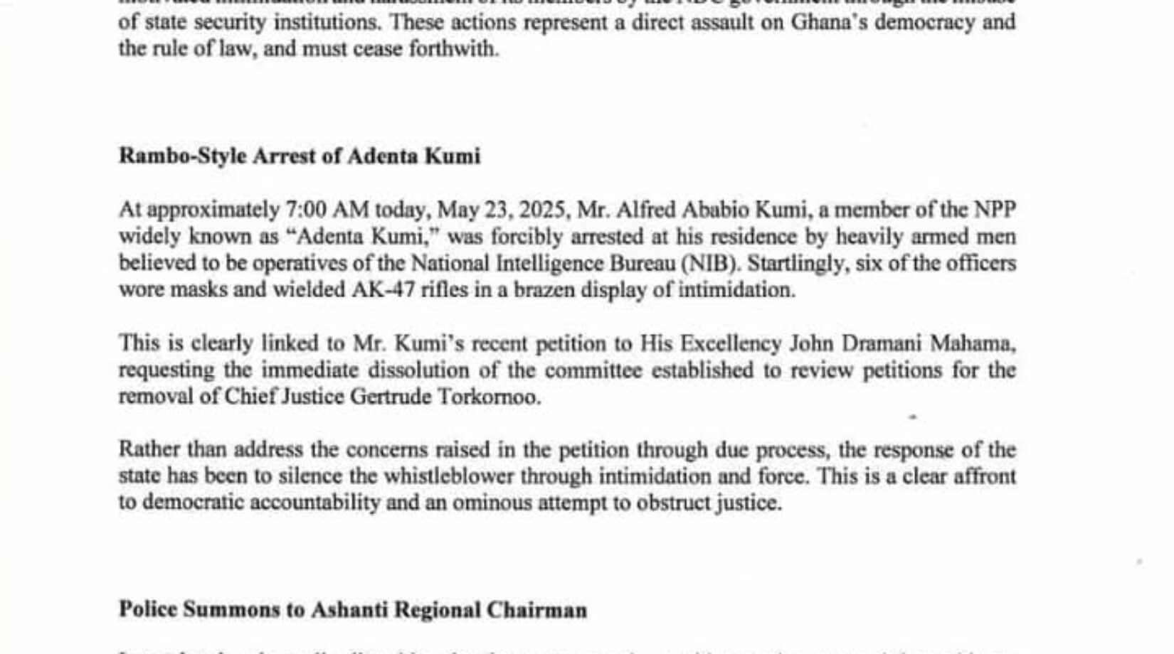 State-sponsored persecution of NPP members must end immediately-Justin Kodua demands