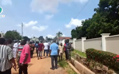 A/R:NPP supporters mass up at Wontumi’s residence… as NIB withdraws officers
