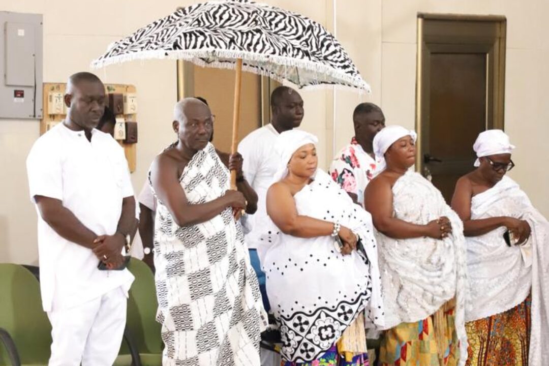 Gyinyasehemaa offers thanks to God at Caravan of Prayer Outreach Ministry