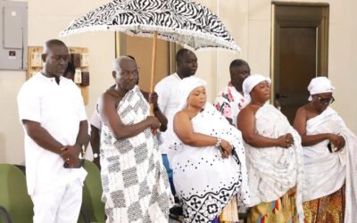 Gyinyasehemaa offers thanks to God at Caravan of Prayer Outreach Ministry