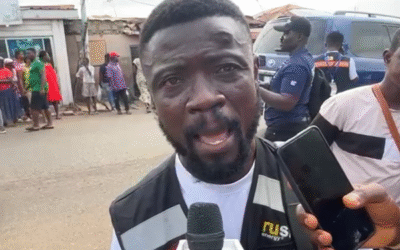 Police officer assaults GHOne TV journalist at  the ongoing Ablekuma North re-run elections