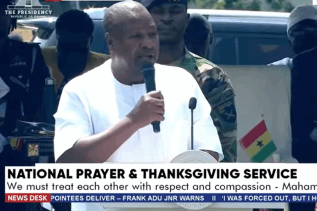 Prez Mahama calls for national unity at National Day of Prayer & Thanksgiving