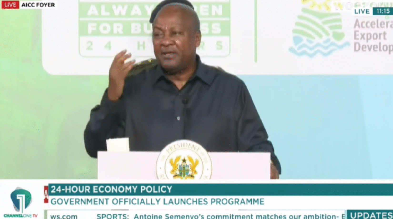 We’ll irrigate over 2 million hectares of land under 24-Hour Economy – Prez Mahama announces