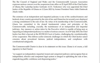  Bar Council of England ,Wales & the Commonwealth Lawyers Association speak tough on suspension of Ghana’s CJ