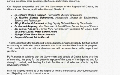 Private Universities Founders Association Mourns Tragic Helicopter Crash Victims