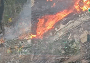 GAF helicopter crashes at Adansi Akrofuom, occupants allegedly feared dead