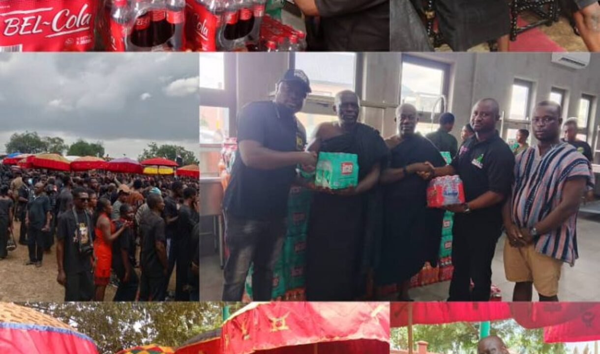 Blow Chem Industries donates thousands of Bel Beverage, Bel Aqua Water & Packs of Bel Ice assorted drinks to Manhyia palace for Asantehemaa’s Dote Yie