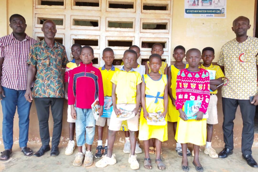 CEO of Kofi Adade Foundation urges govt to prioritise basic education …as he donates educational materials to pupils in 3 districts