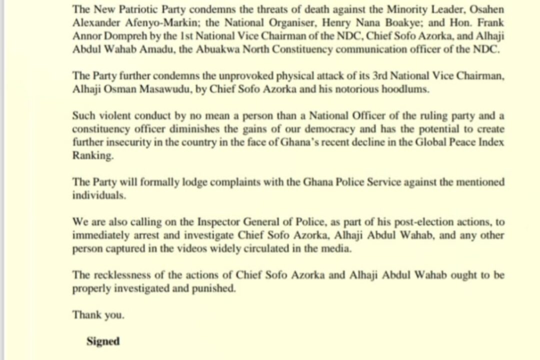 NPP condemns ‘death threats’ by NDC officers, calls for police action