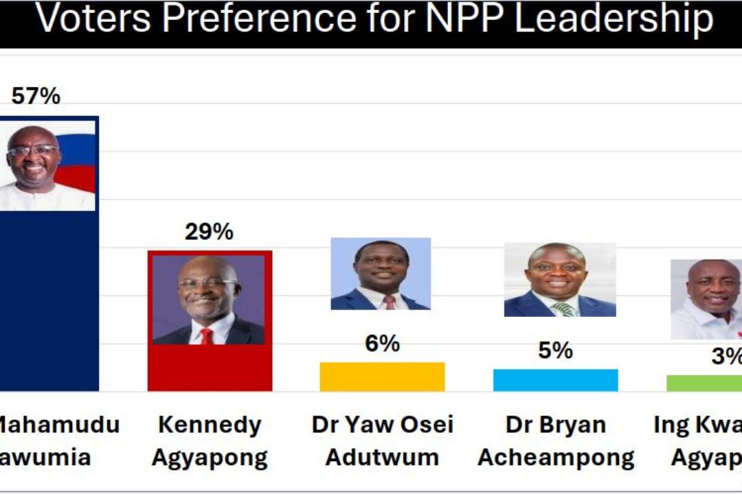 Dr.Bawumia tops NPP flagbearer race with 57%, Ken Agyapong trails with 29% – Global InfoAnalytics