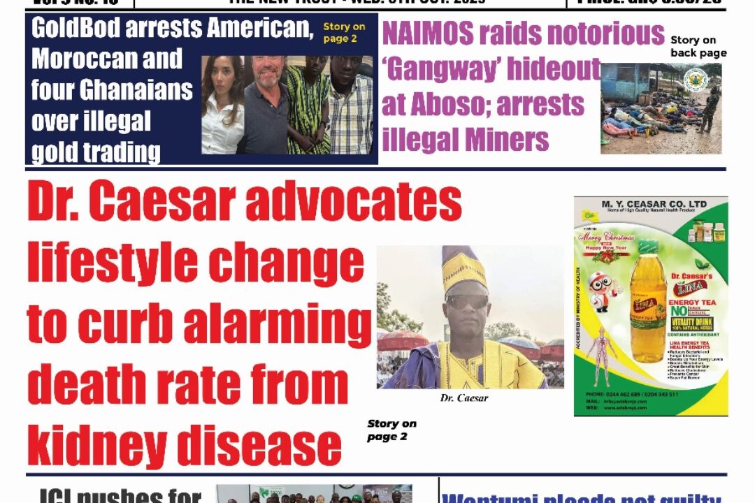 The New Trust Newspaper, Wednesday,8th October,2025 edition