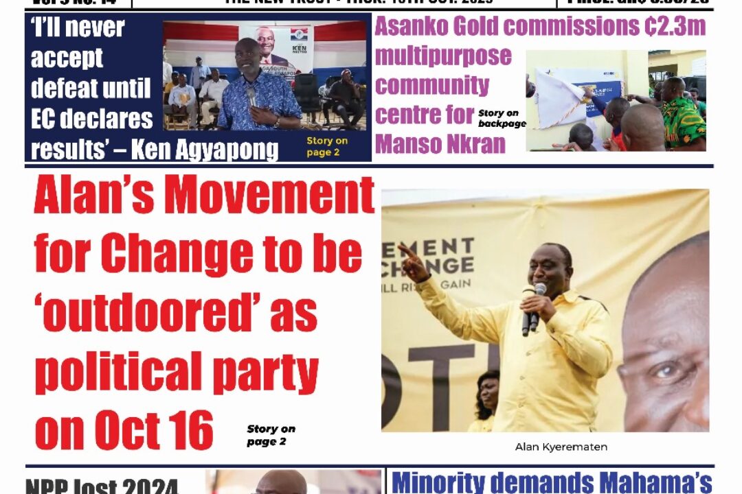 The New Trust Newspaper, Thursday,16th October,2025