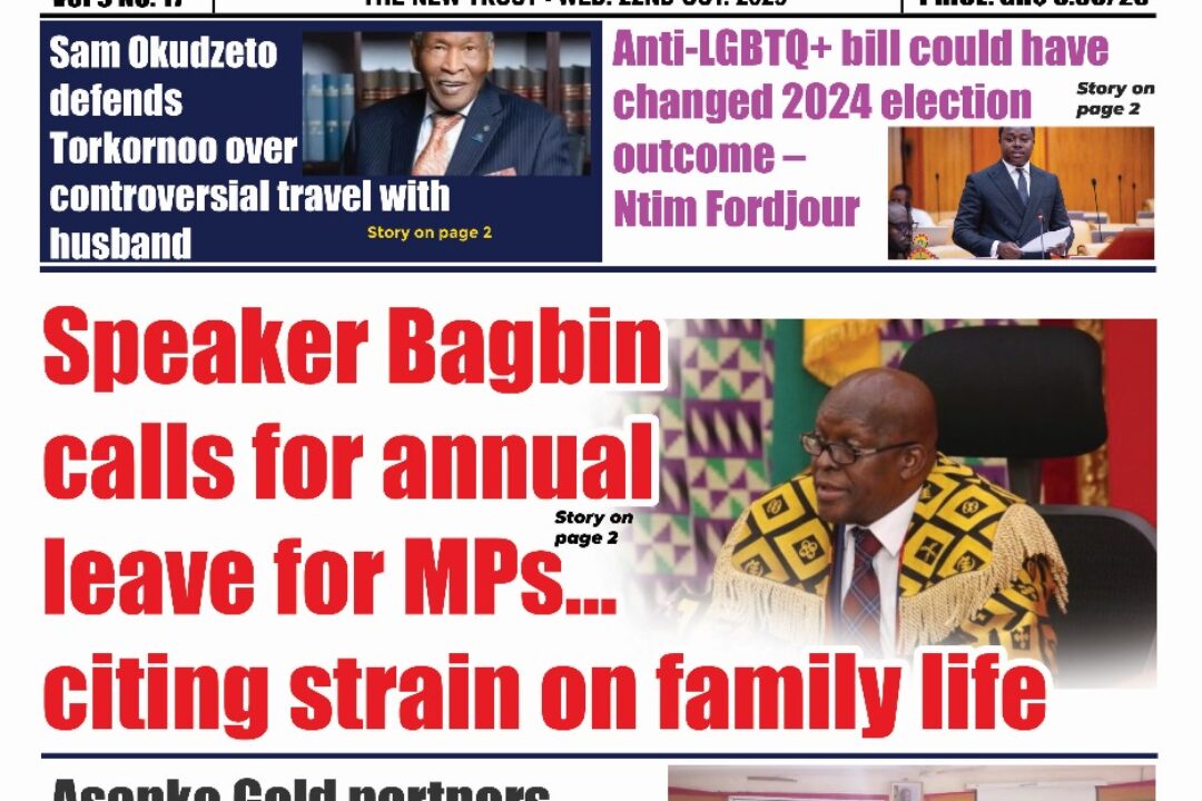 The New Trust Newspaper,Wed.22nd October,2025 edition