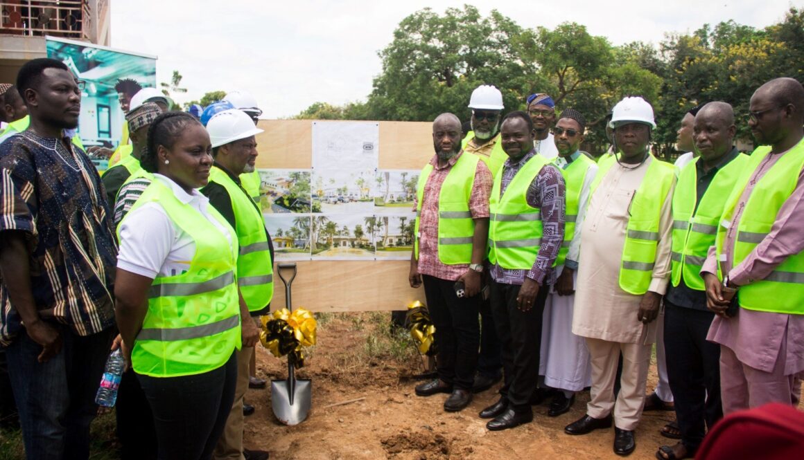 email1761058733746Robert Kuzoe, Representatives of the University for Development Studies and some dignitaries at the site for groundbreaking
