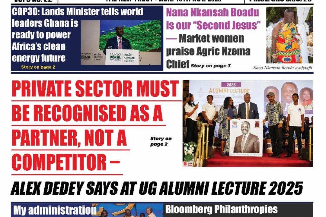 The New Trust Newspaper, Monday,10th November,2025 edition