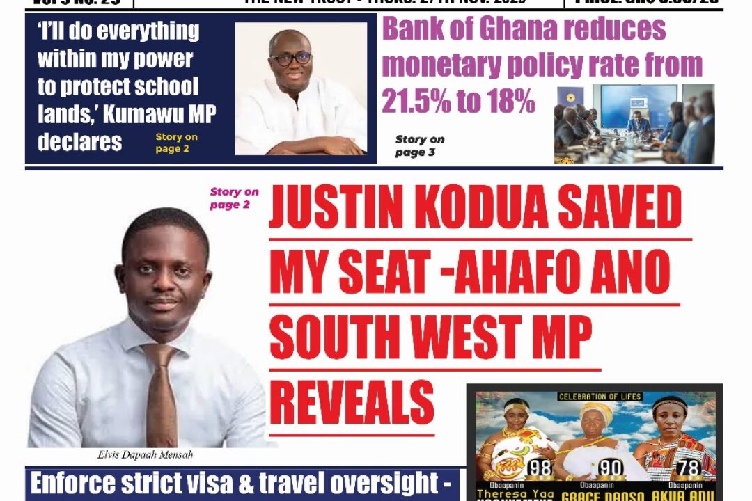 The New Trust Newspaper, Thursday,27th November,2025 edition