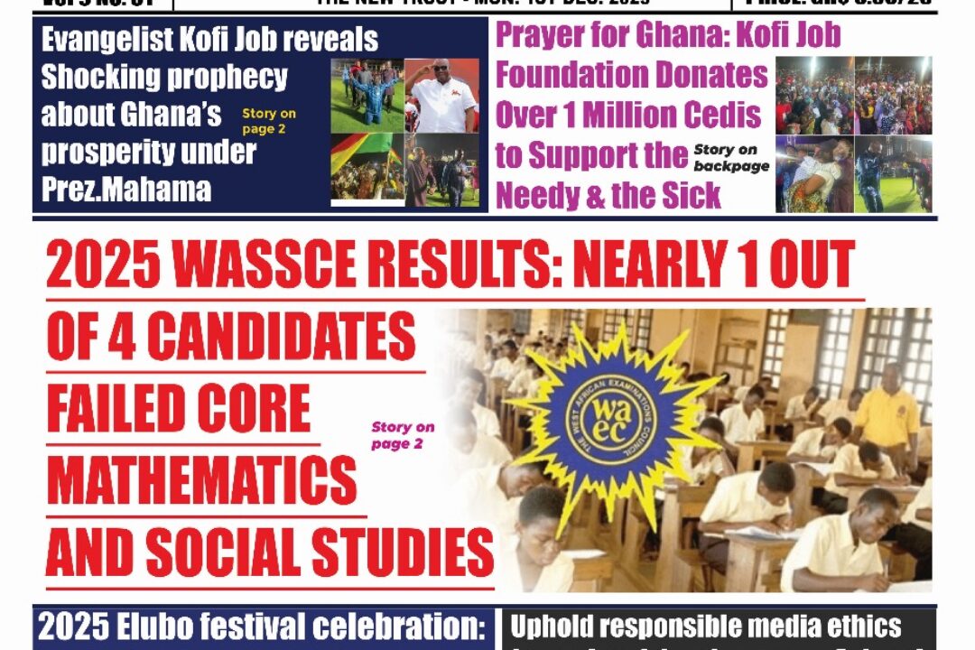 Tye New Trust Newspaper, Monday,1st December,2025 edition