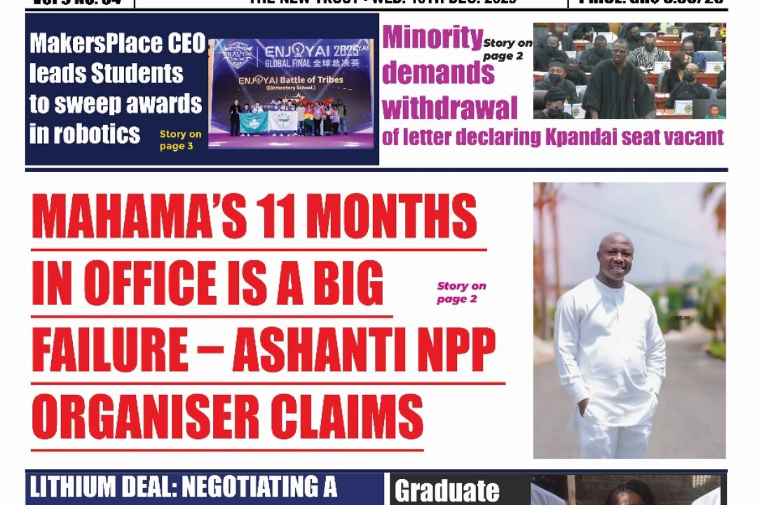 The New Trust Newspaper, Wednesday,10th December,2025 edition