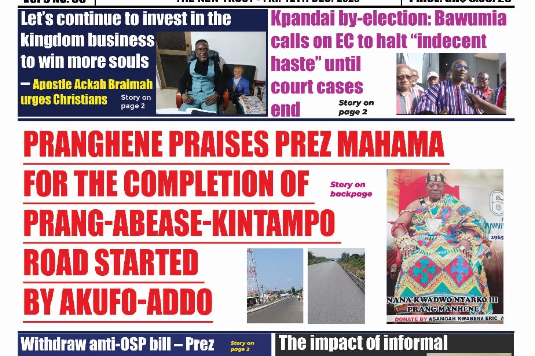 The New Trust Newspaper, Friday,12th December,2025 edition