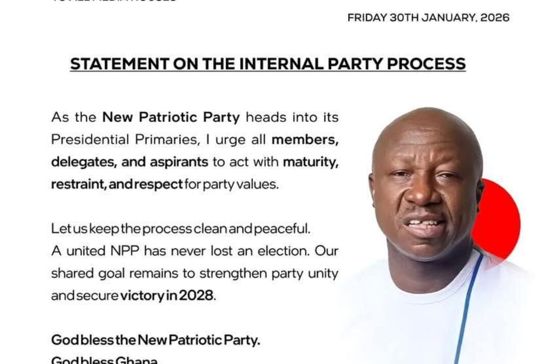 Let’s keep the presidential primary clean & peaceful-Ashanti NPP organizer urges aspirants and members