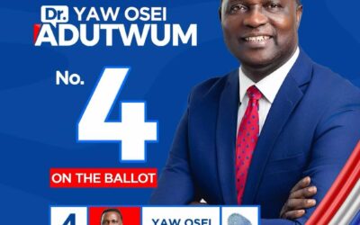 NPP presidential primary: Go out & vote No. 4 for party unity, victory and Ghana’s transformation – Dr Adutwum urges delegates