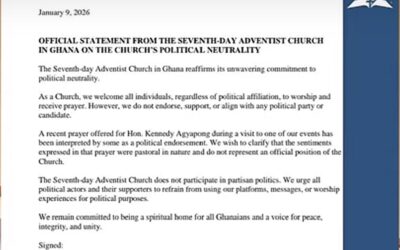 SDA Church urges all political actors & their supporters to refrain from using their platforms for political purposes