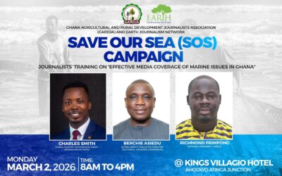 GARDJA to hold specialised training workshops for journalists on marine ecology, fisheries,environmental data analysis & safety at sea.