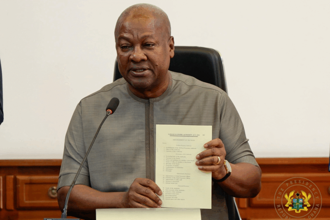 Mahama signs 24-Hour Economy Authority bill into law