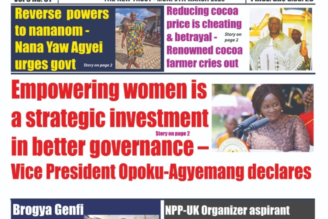 Today’s edition of The New Trust Newspaper