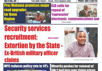 Thursday,19th March,2026 edition of The New Trust Newspaper