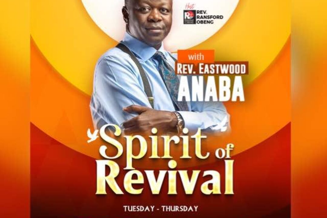 Spiritual Awakening in Kumasi:Calvary Charismatic Center (CCC) to host Rev. Eastwood Anaba for “Spirit of Revival