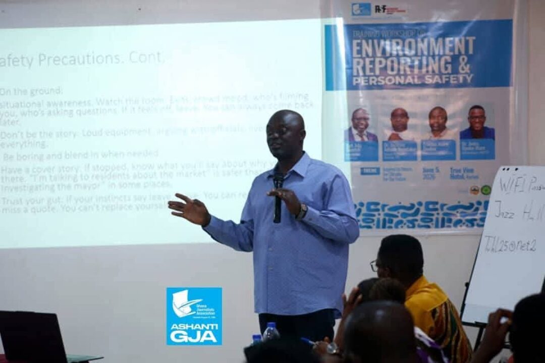 Erastus Asare Donkor rallies journalists’ support for environmental reporting despite risks involved