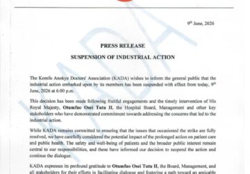 KATH doctors suspend industrial strike after Otumfuo’s intervention