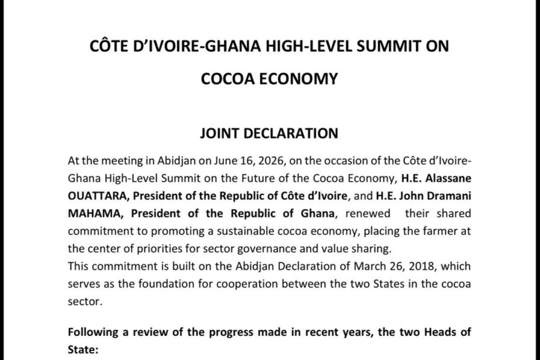 Recommendations from  7th Steering Committee meeting by Cote d’lvoire & Ghana in Abidjan