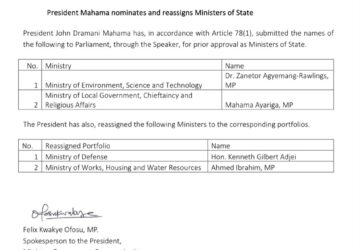 Mahama’s mini-reshuffle: Zanetor Rawlings,Kenneth Gilbert Adjei & Ayariga named as Environment,Defence & Chieftaincy Ministers