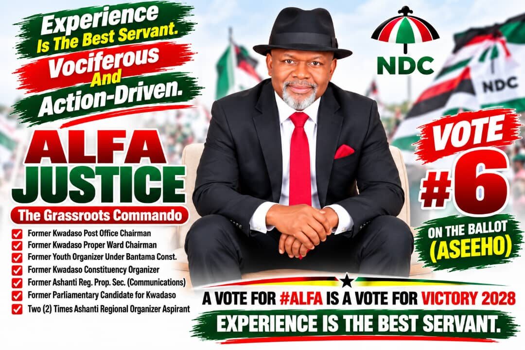 Alfa Justice emerges as the best bet for Ashanti Regional NDC organiser post