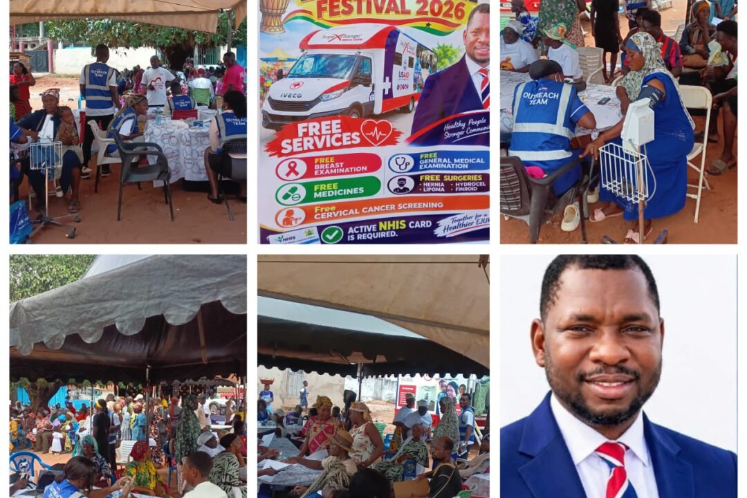 Dr. Eliasu Thouphique shakes Ejura with massive free medical screening in support of Sekyerene Festival 2026